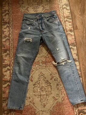 Vintages Levi's Distressed Light Blue Skinny Jeans - 26